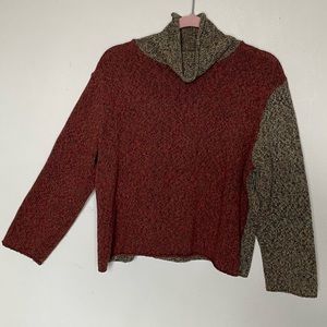 Willow Mixed Multicolor Knit Turtleneck Sweater Size Small